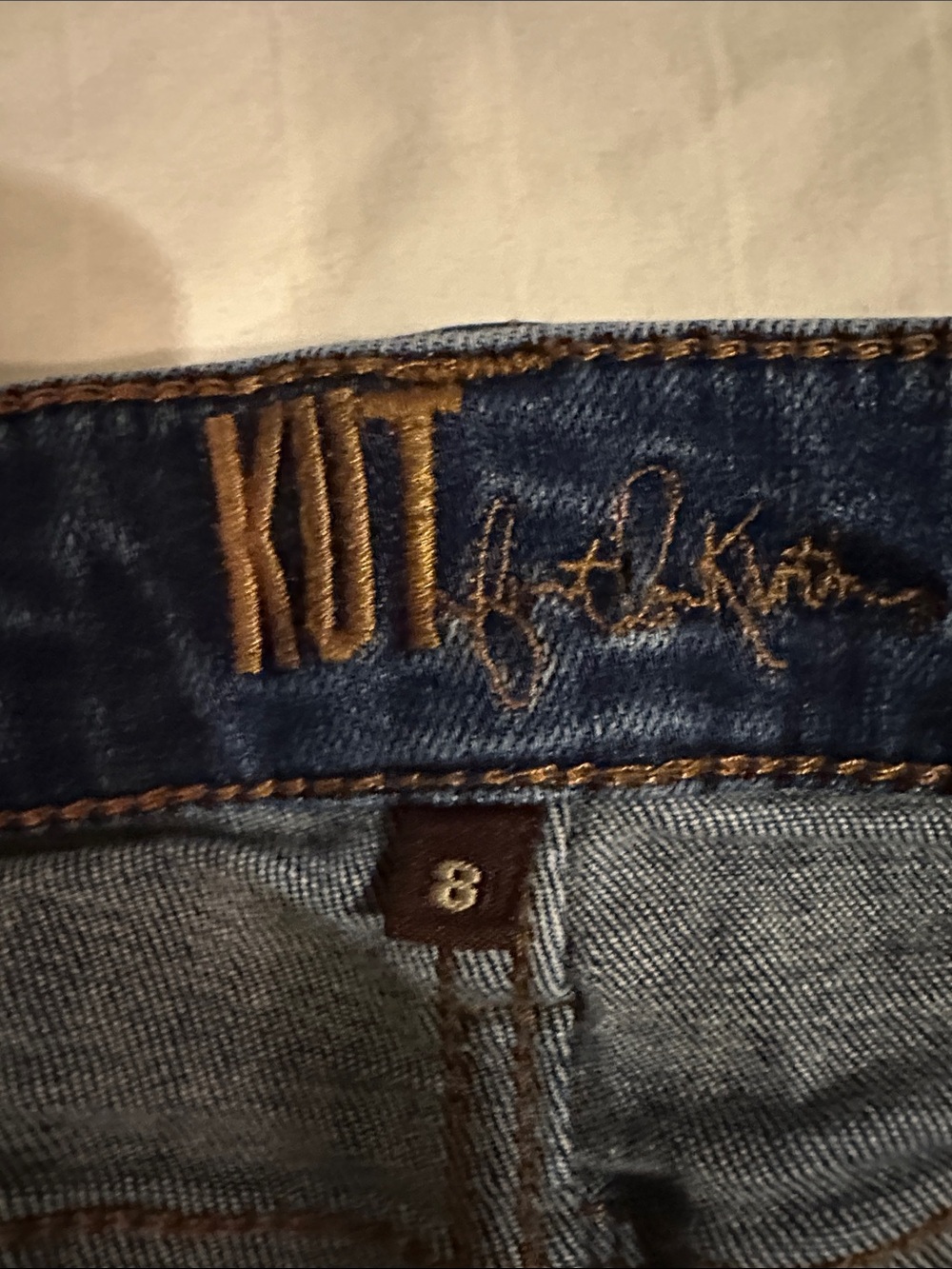 Kut from the Kloth Mid/Dark Indigo Ankle Jeans - Picture 2 of 9
